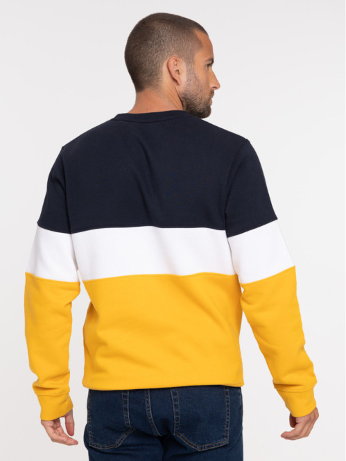 Sweat col rond tricolore homme Sweat col rond tricolore homme