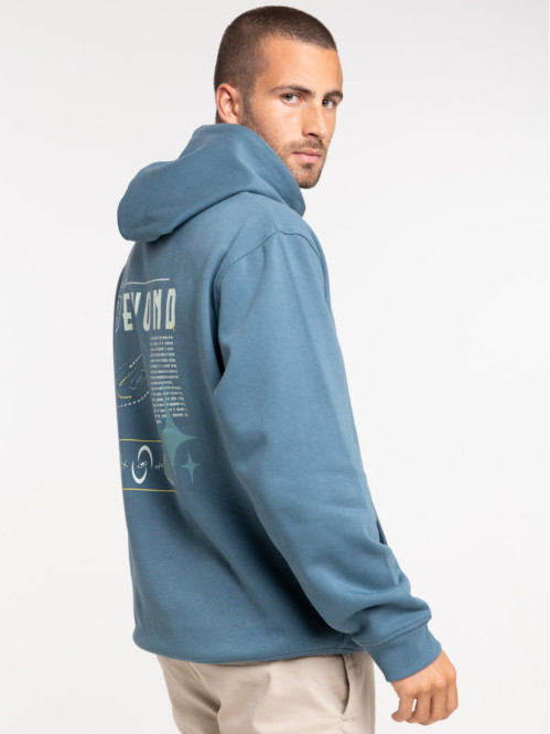 Sweat imprimé dos bleu grisé homme Sweat imprimé dos bleu grisé homme