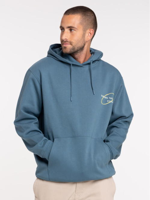 Sweat imprimé dos bleu grisé homme Sweat imprimé dos bleu grisé homme