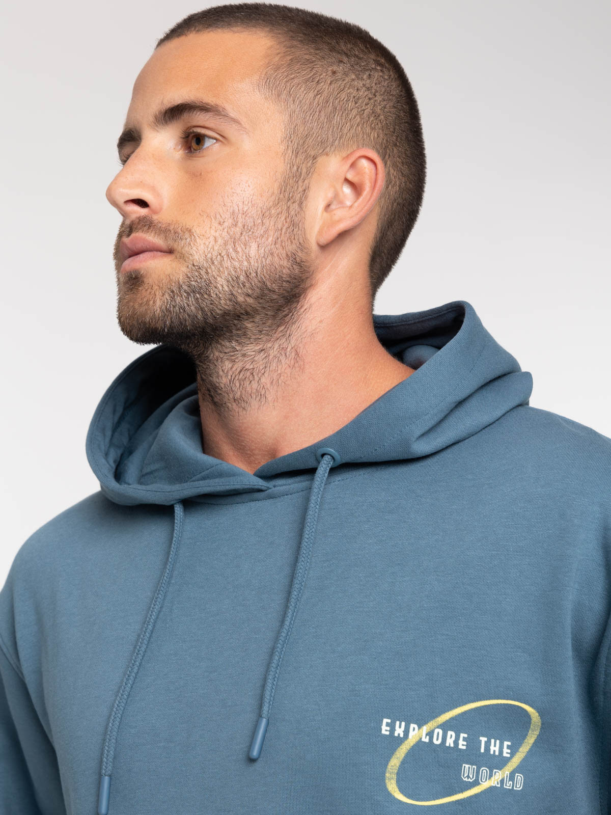 Sweat imprimé dos bleu grisé homme Sweat imprimé dos bleu grisé homme
