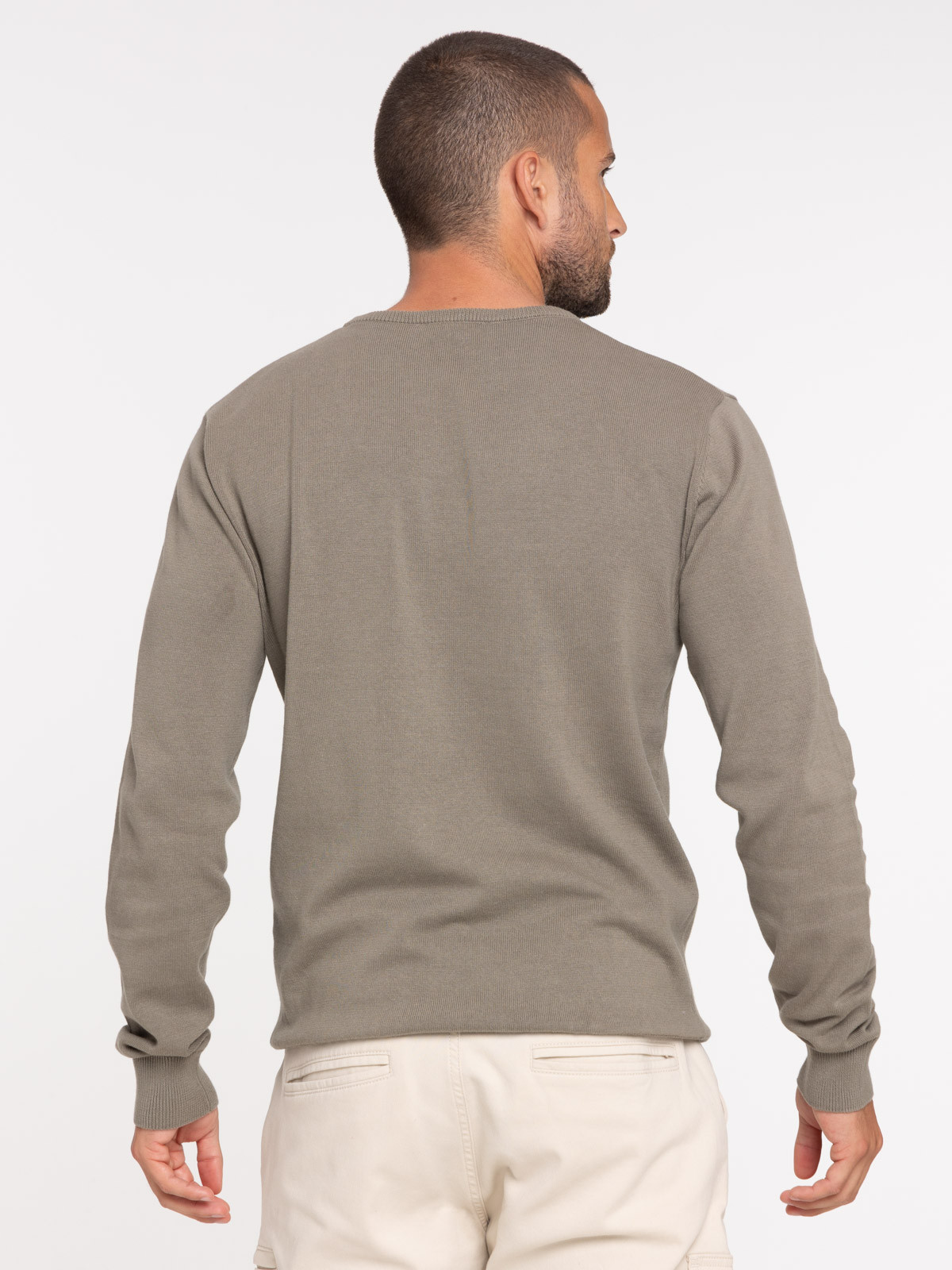 Pull col rond tilleul homme