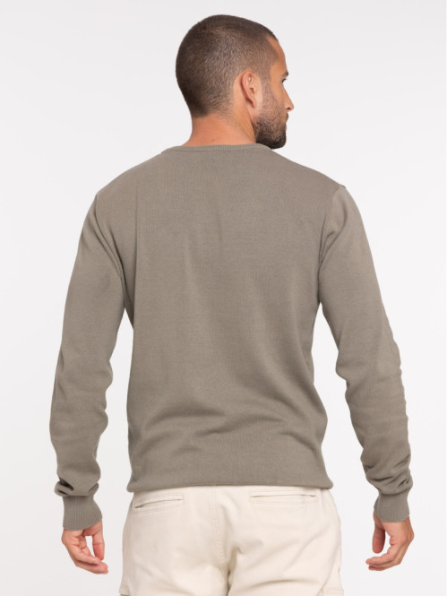 Pull col rond tilleul homme
