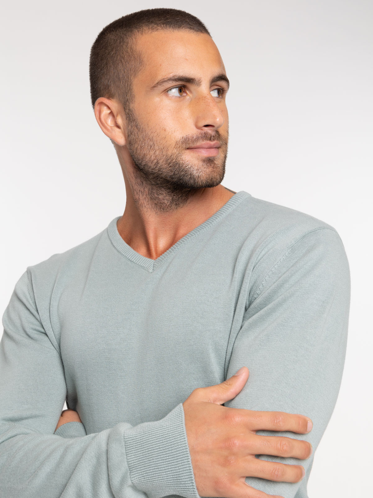 Pull col V silver blue homme Pull col V silver blue homme