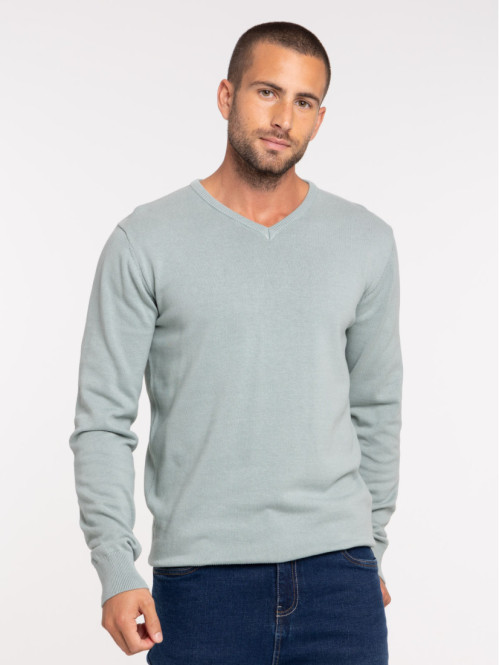 Pull col V silver blue homme Pull col V silver blue homme