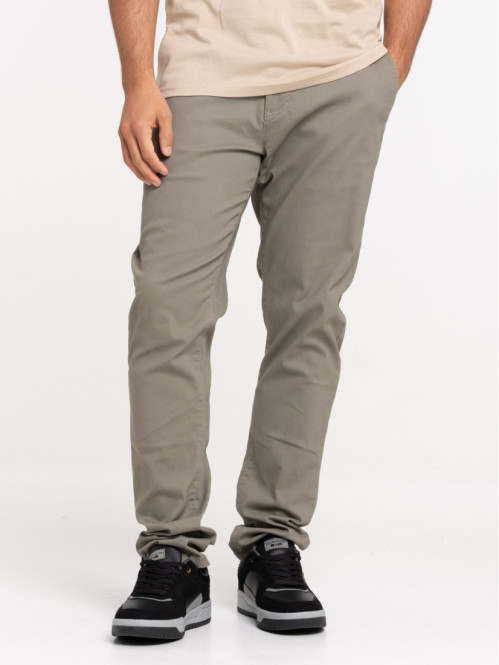Pantalon chino slim tilleul homme
