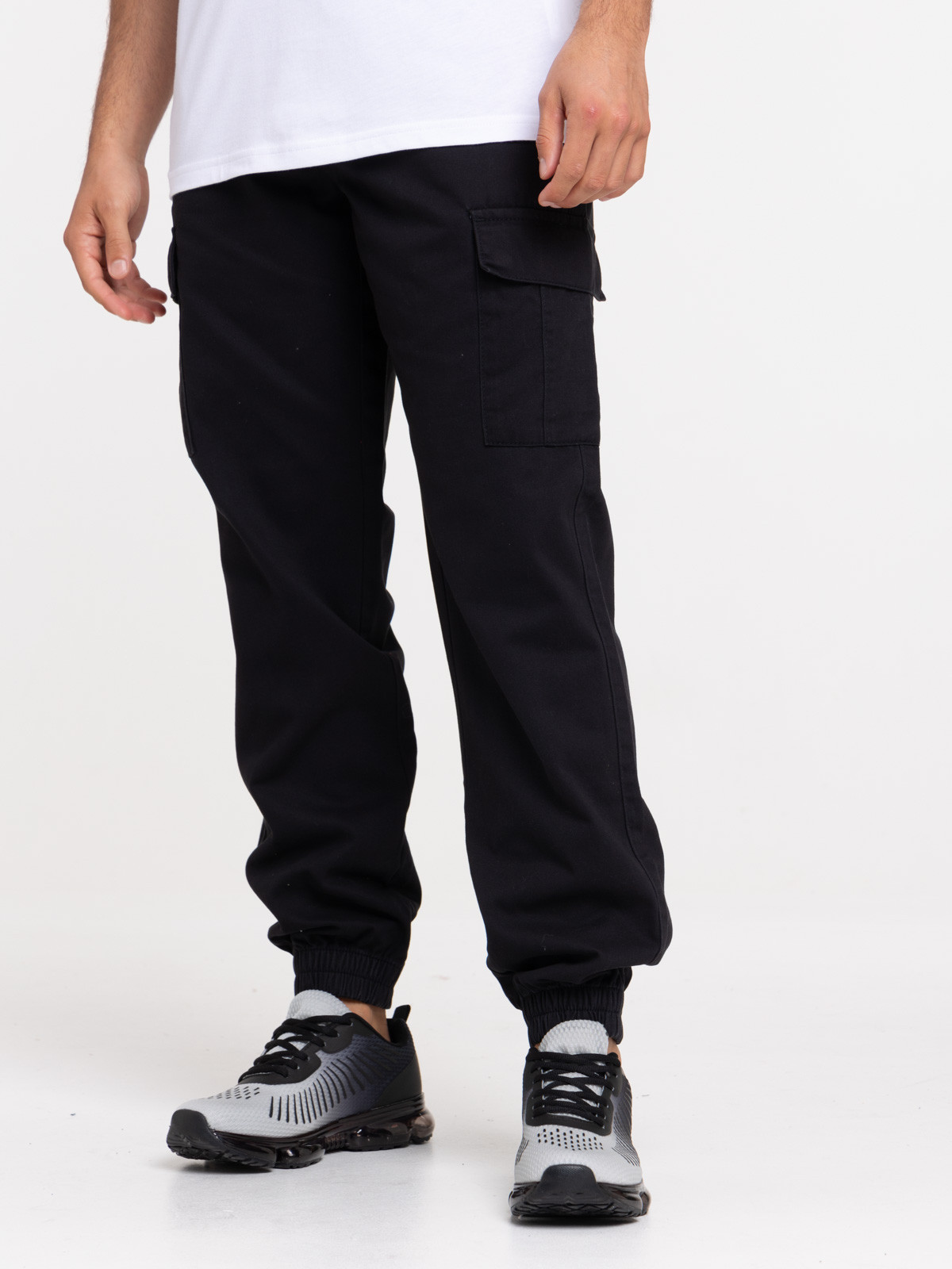 Pantalon cargo noir homme