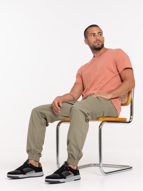 Pantalon cargo homme tilleul