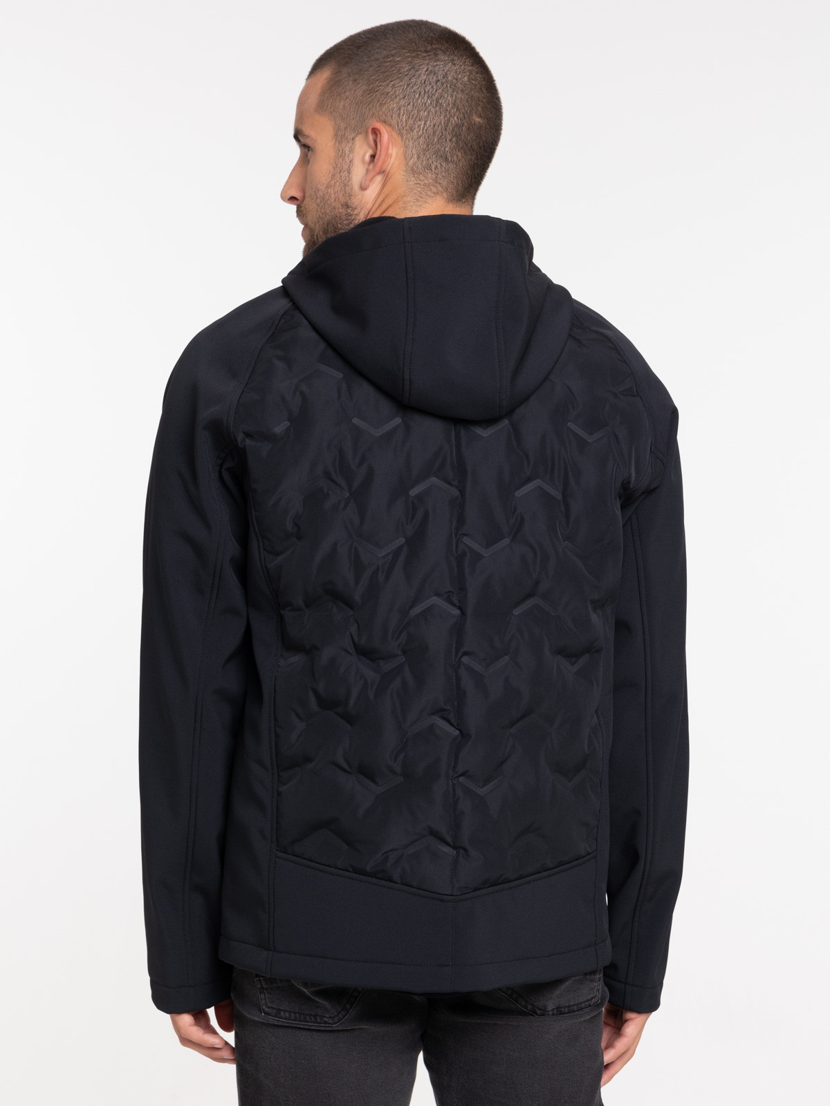 Blouson noir à capuche homme Blouson noir à capuche homme