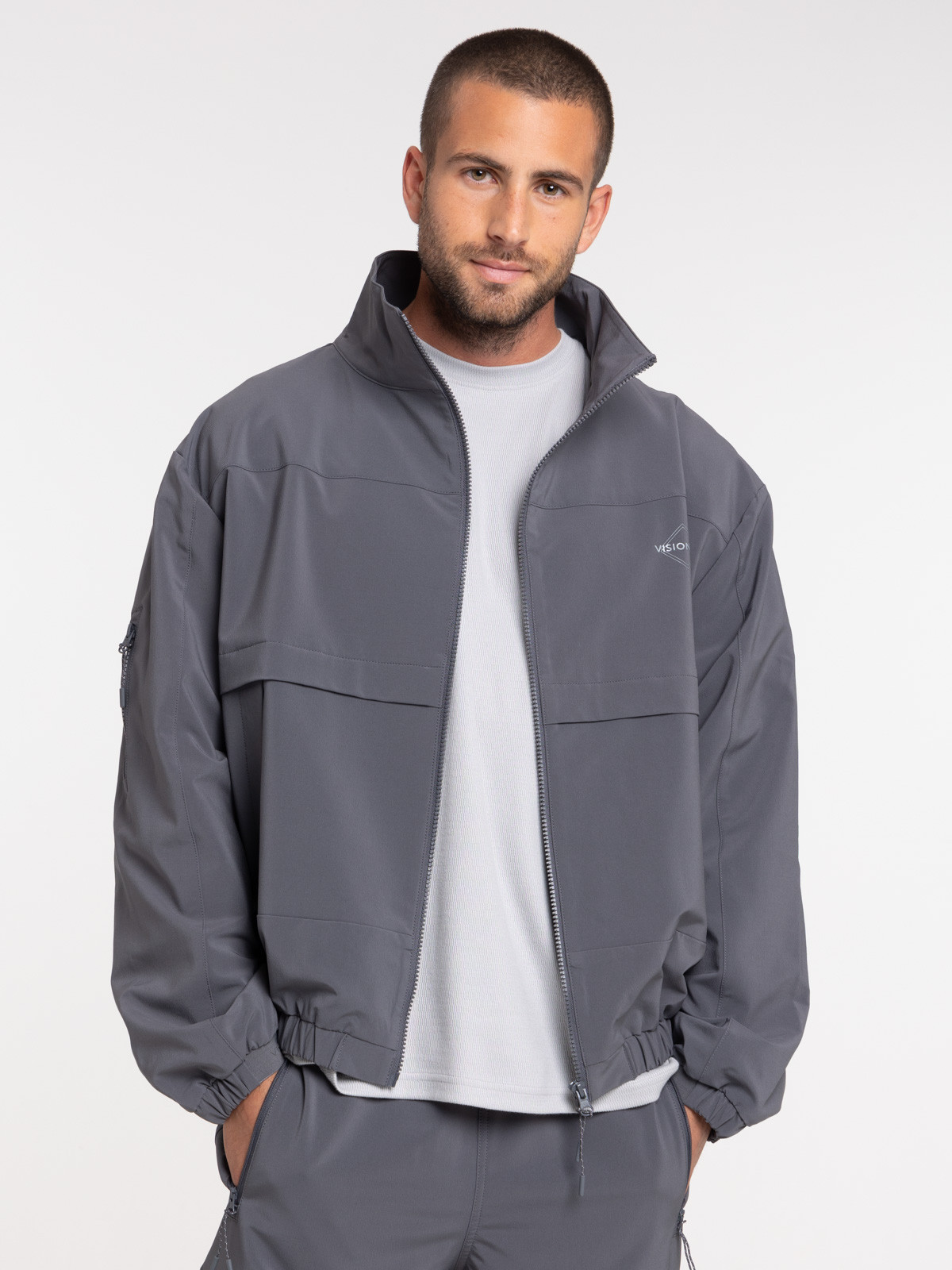 Blouson gris anthracite homme