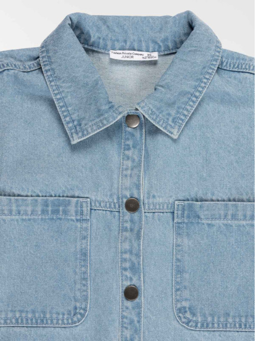 Surchemise jean fille (XXS-M)