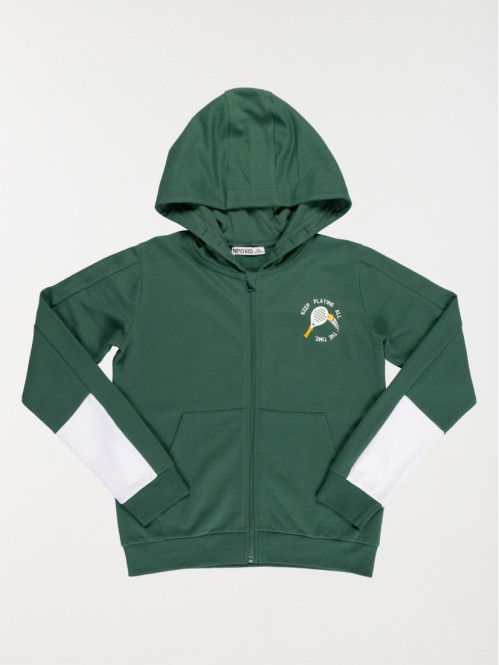 Sweat zippé à capuche garçon (3-12A)