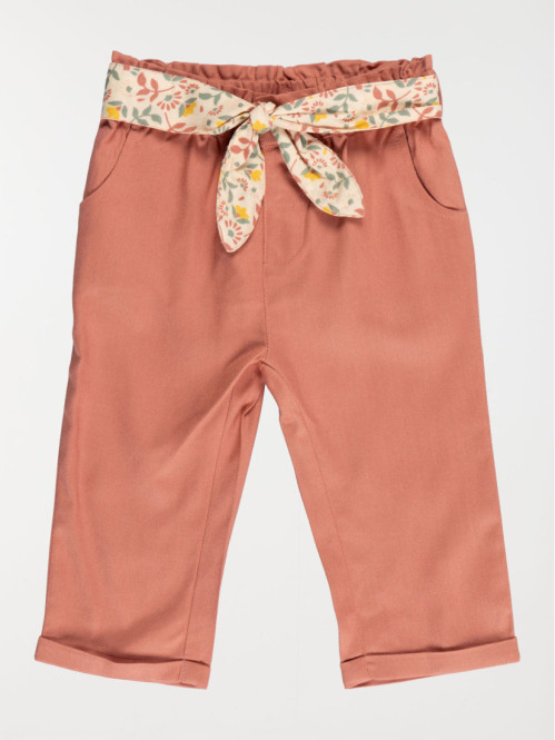 Pantalon ceinture fleurie...