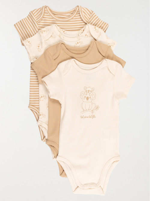 Lot de 4 bodies koala garçon (3-24M)