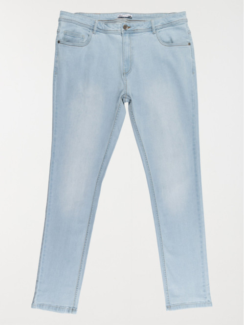 Jean slim bleached homme grande taille