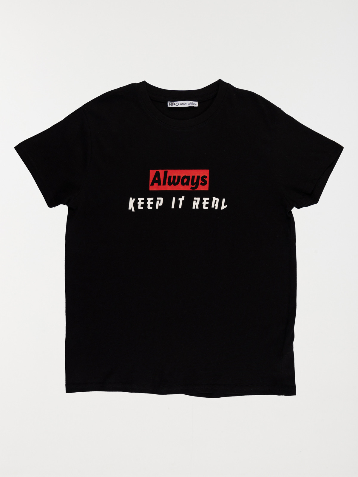 Tee-shirt noir imprimé garçon (XXS-M)