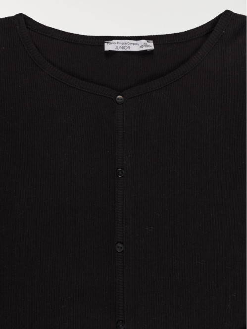 Tee-shirt noir boutons...