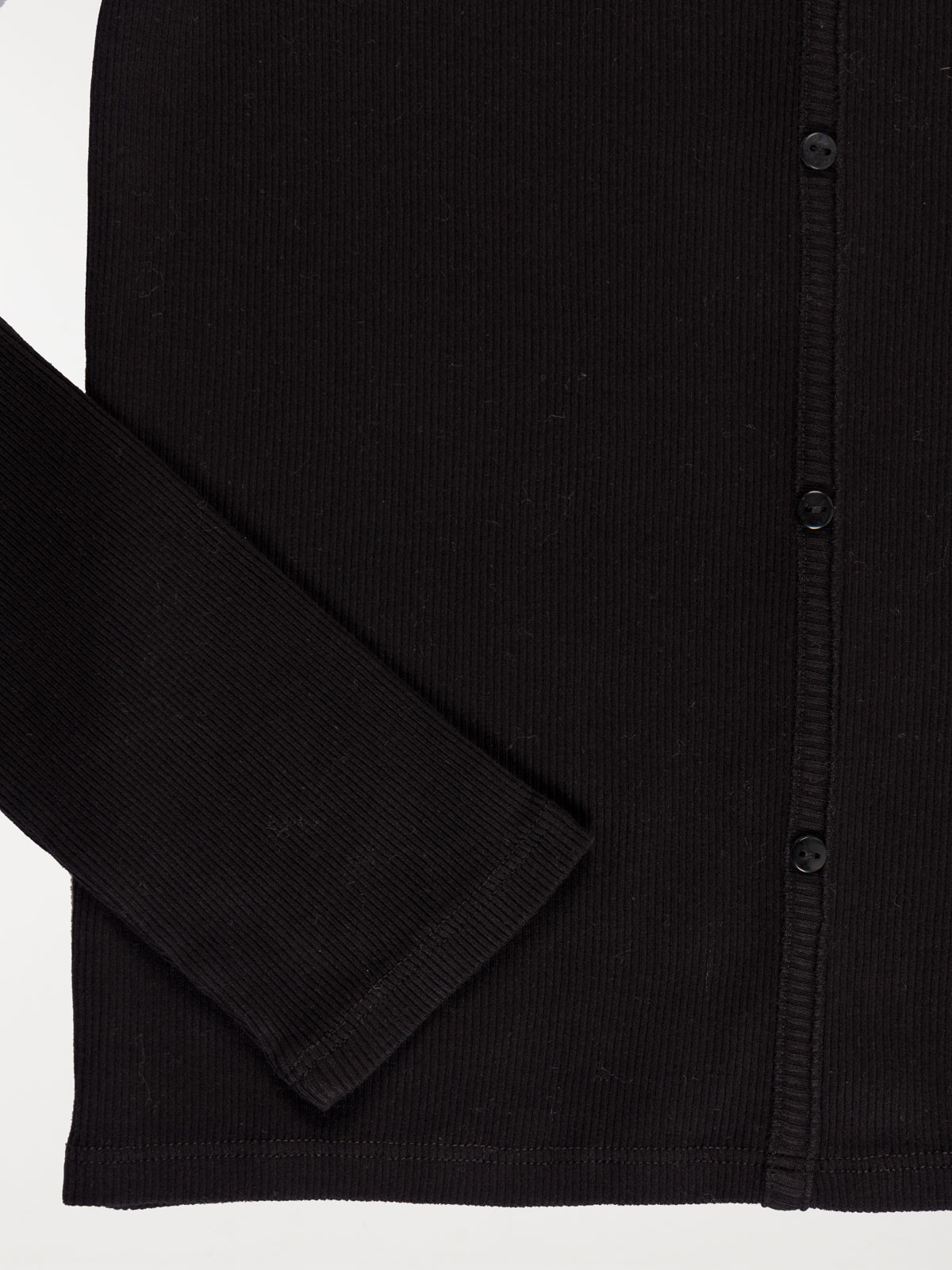 Tee-shirt noir boutons fille (XXS-M)