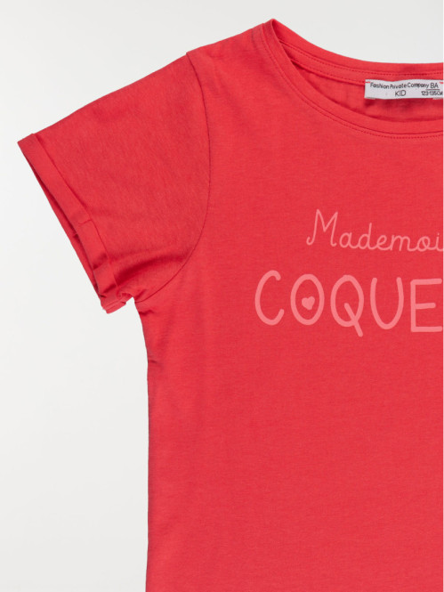 Tee-shirt coquette fille...