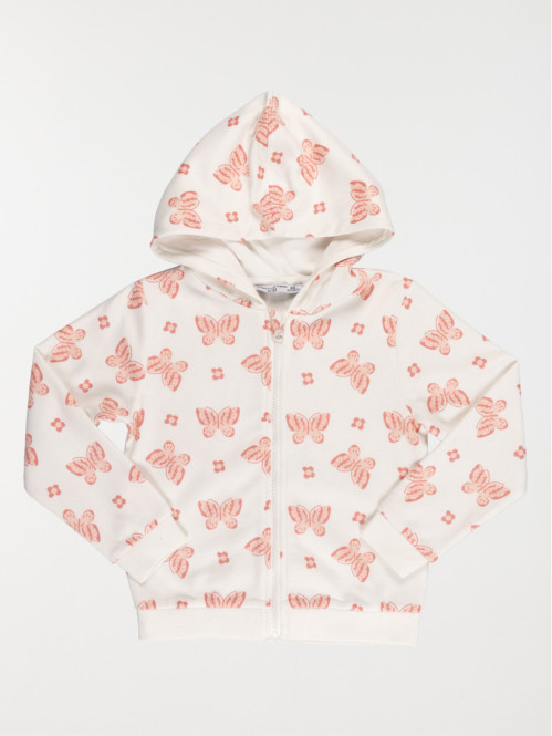 Sweat à capuche papillon...