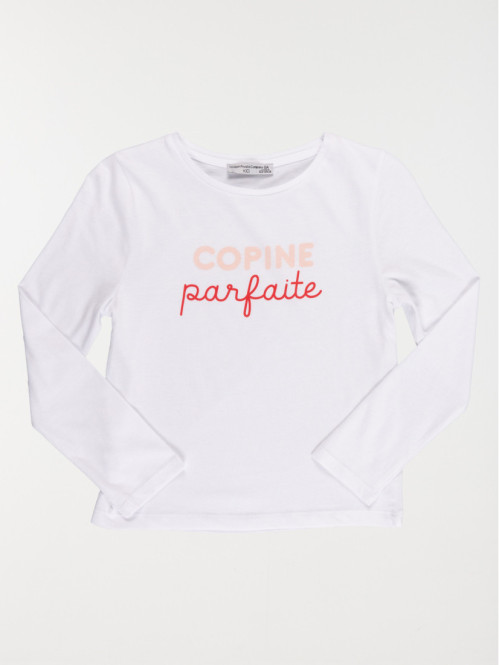 Tee-shirt copine parfaite fille (3-12A)