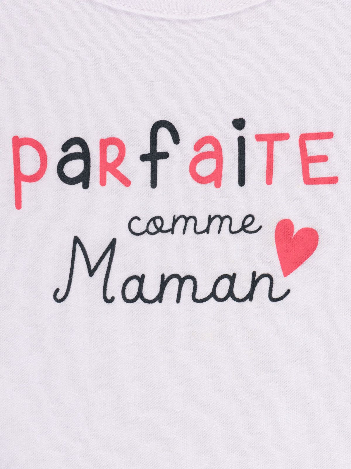 T-shirt message blanc fille (3-36M) T-shirt message blanc fille (3-36M)