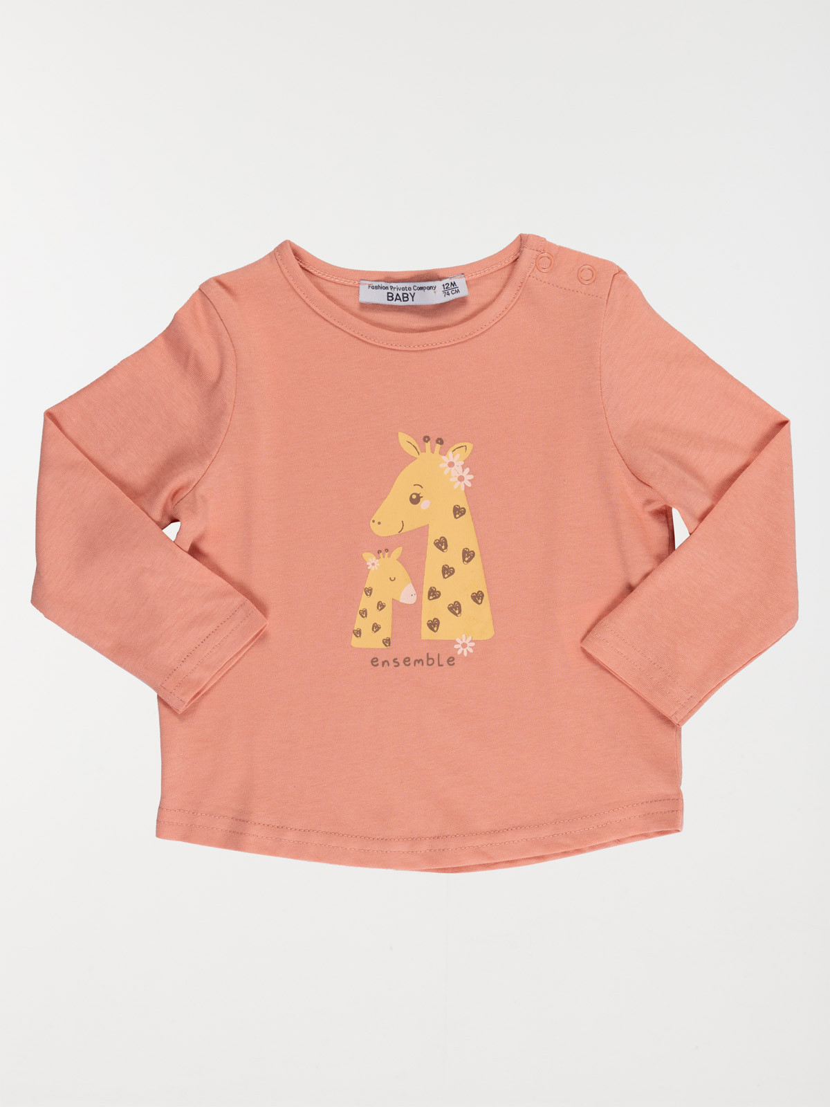 T-shirt imprimés girafes fille (3-36M)
