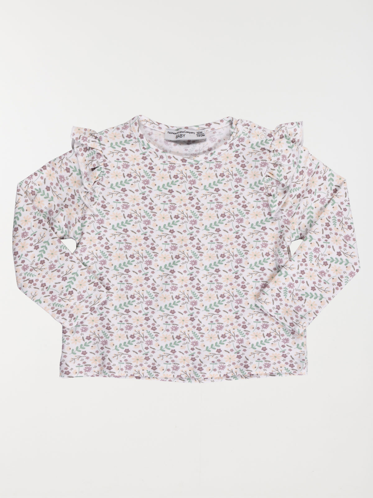 T-shirt volants épaules fille (3-36M)