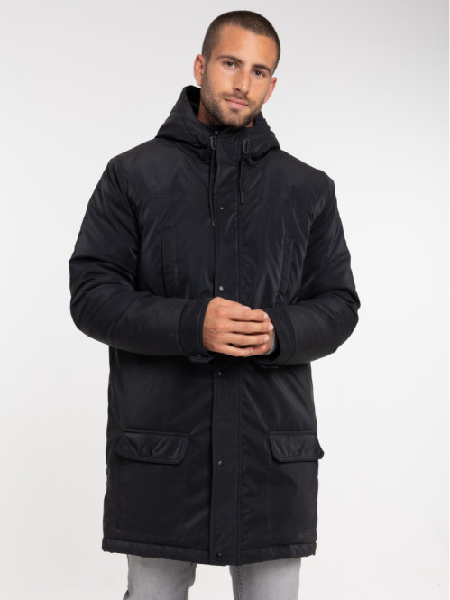 Blouson à capuche noir homme