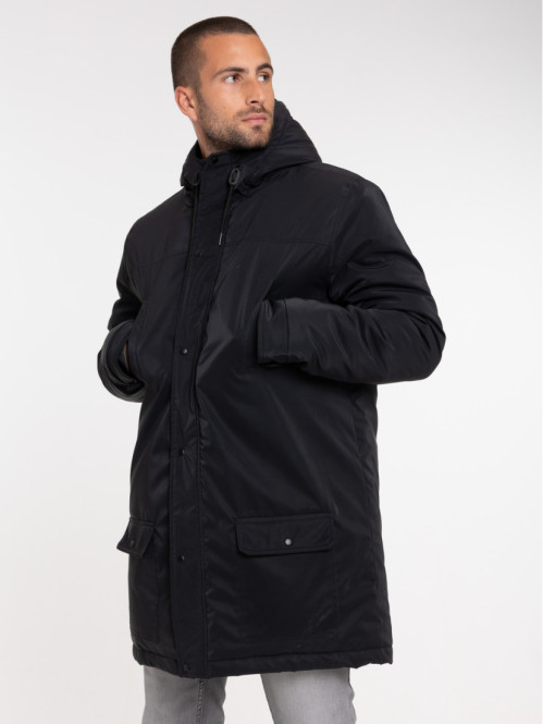 Blouson à capuche noir homme