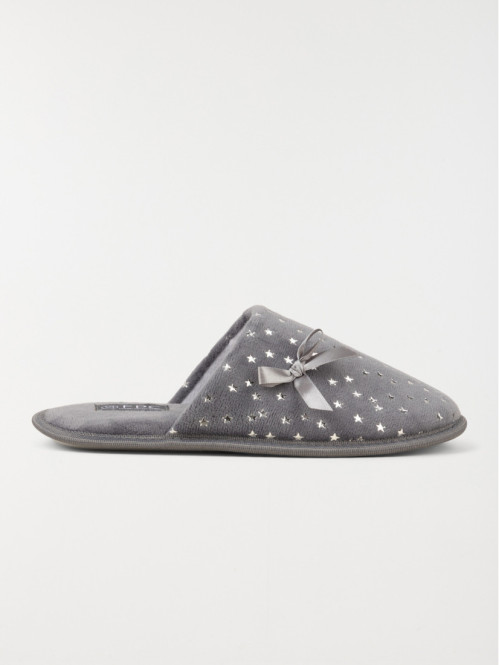 Chaussons étoiles argentés femme (36-42)