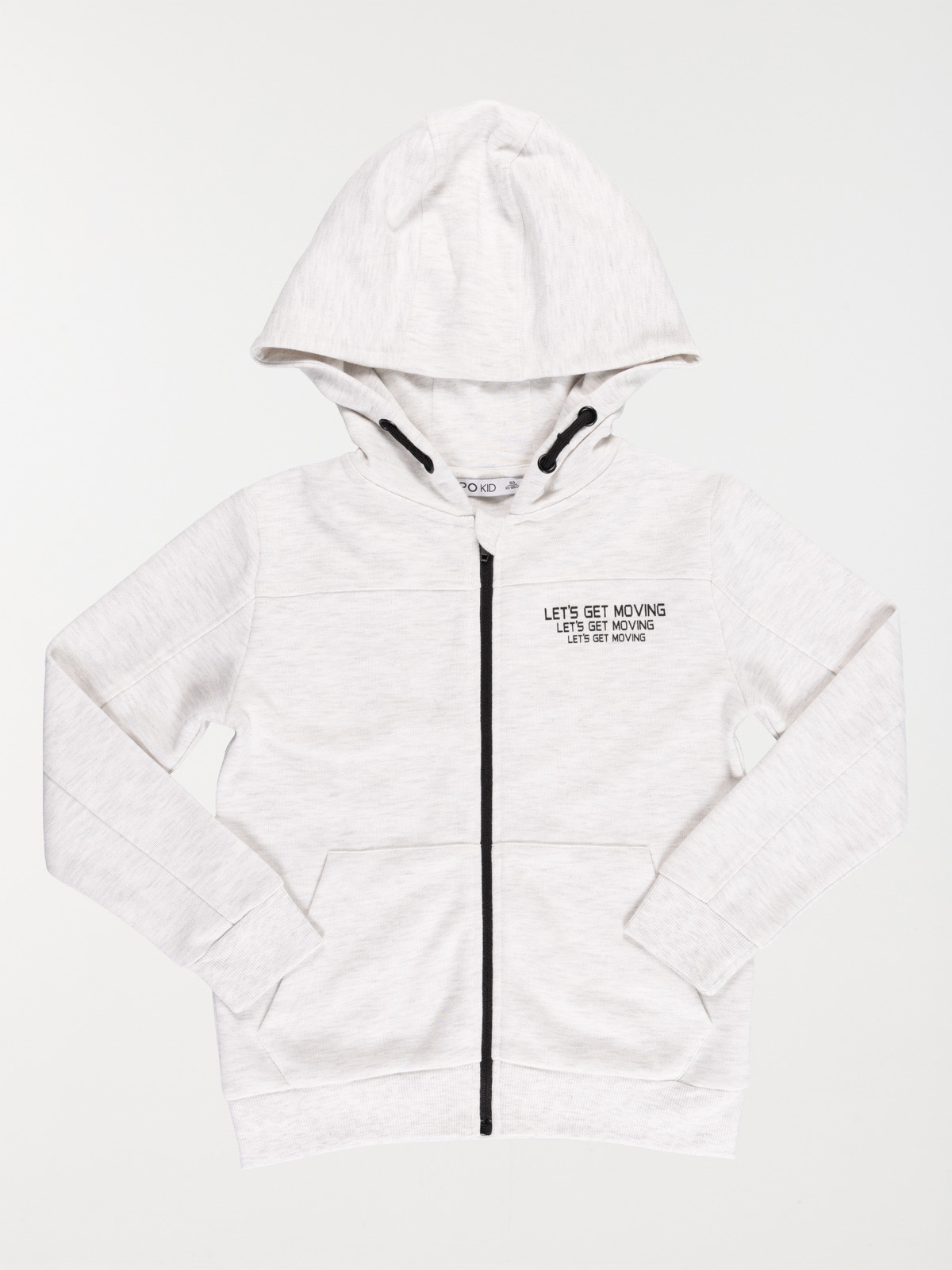 Sweat gris clair chiné garçon (3-12A)