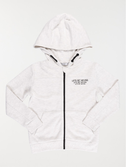 Sweat gris clair chiné garçon (3-12A)