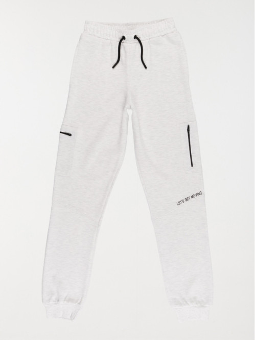 Jogging gris clair chiné garçon (3-12A)