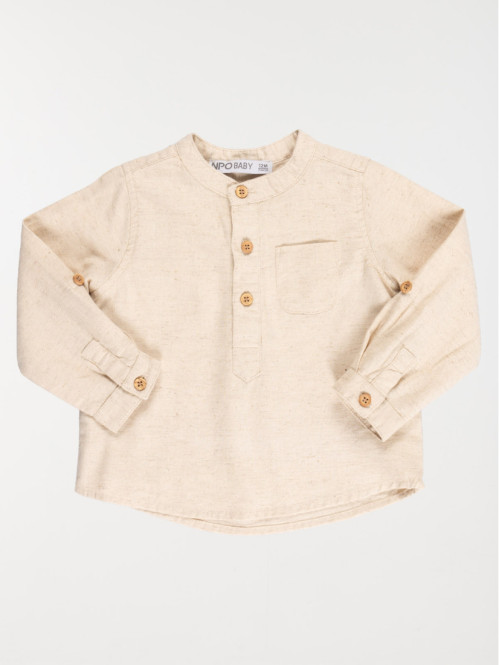 Chemise blanc cassé garçon (6-36M)