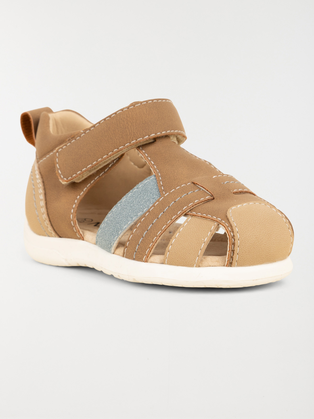 Sandales à scratchs camel garçon (18-23)