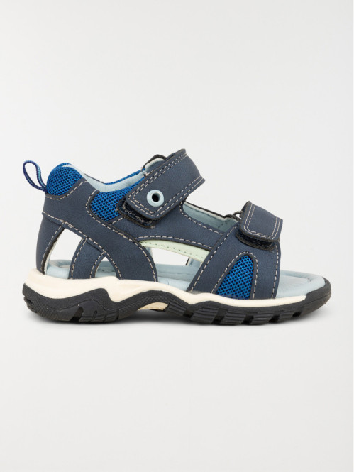 Sandales à scratchs navy garçon (19-23)