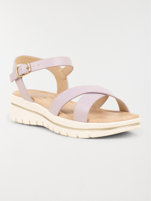 Sandales compensées lilas...