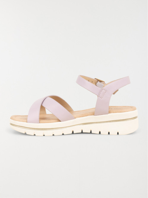 Sandales compensées lilas...