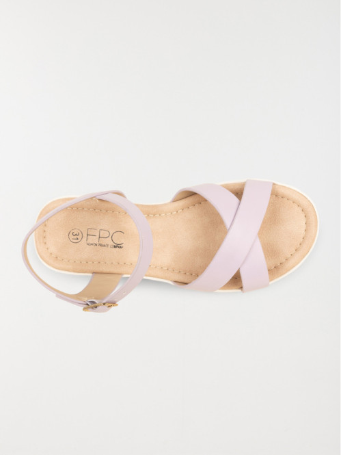 Sandales compensées lilas...