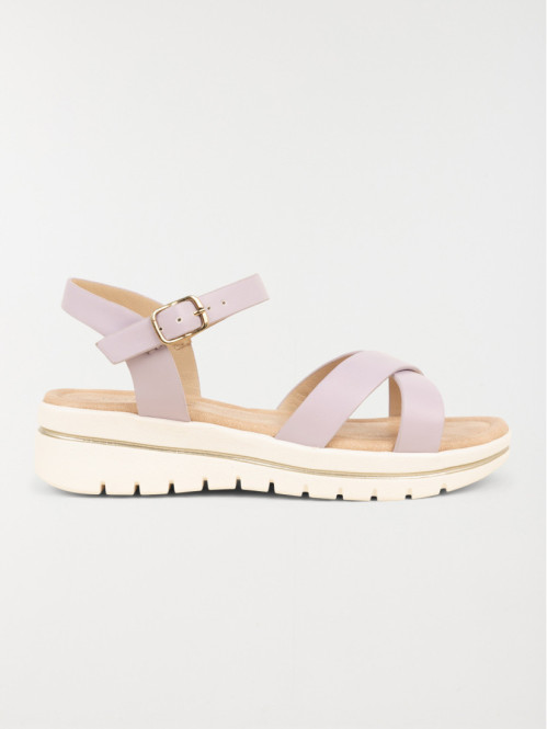 Sandales compensées lilas fille (31-36)