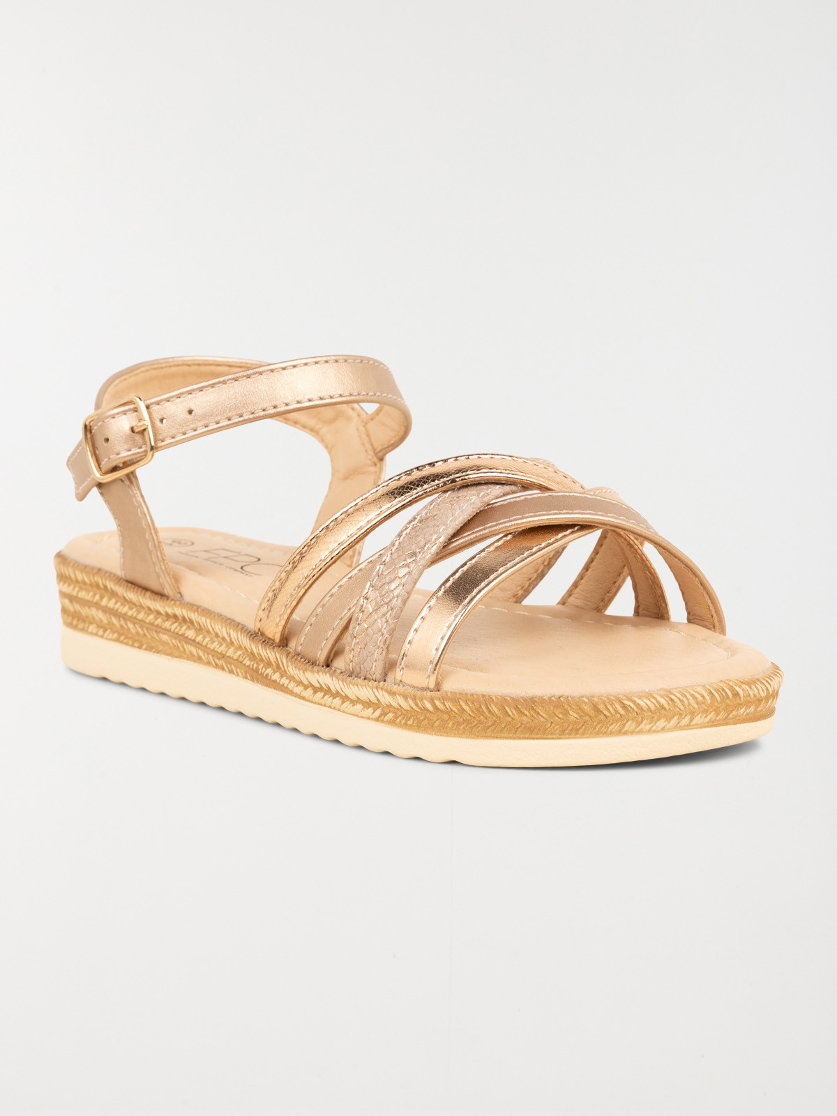 Sandales coloris doré fille (31-35) Sandales coloris doré fille (31-35)