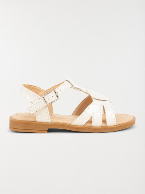 Sandales coquillage fille blanc (24-30)