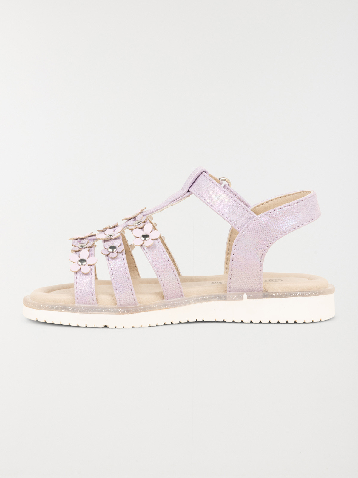 Sandales fleurs 3D lilas fille (24-30)