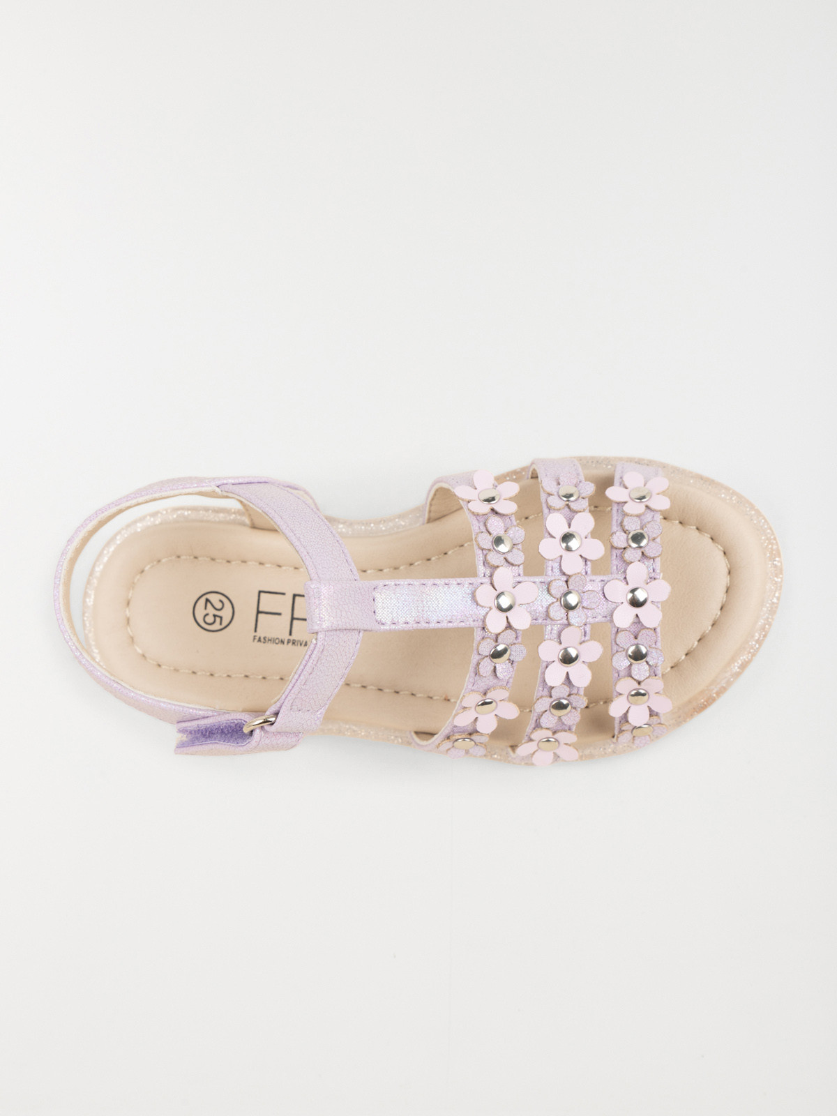 Sandales fleurs 3D lilas fille (24-30)