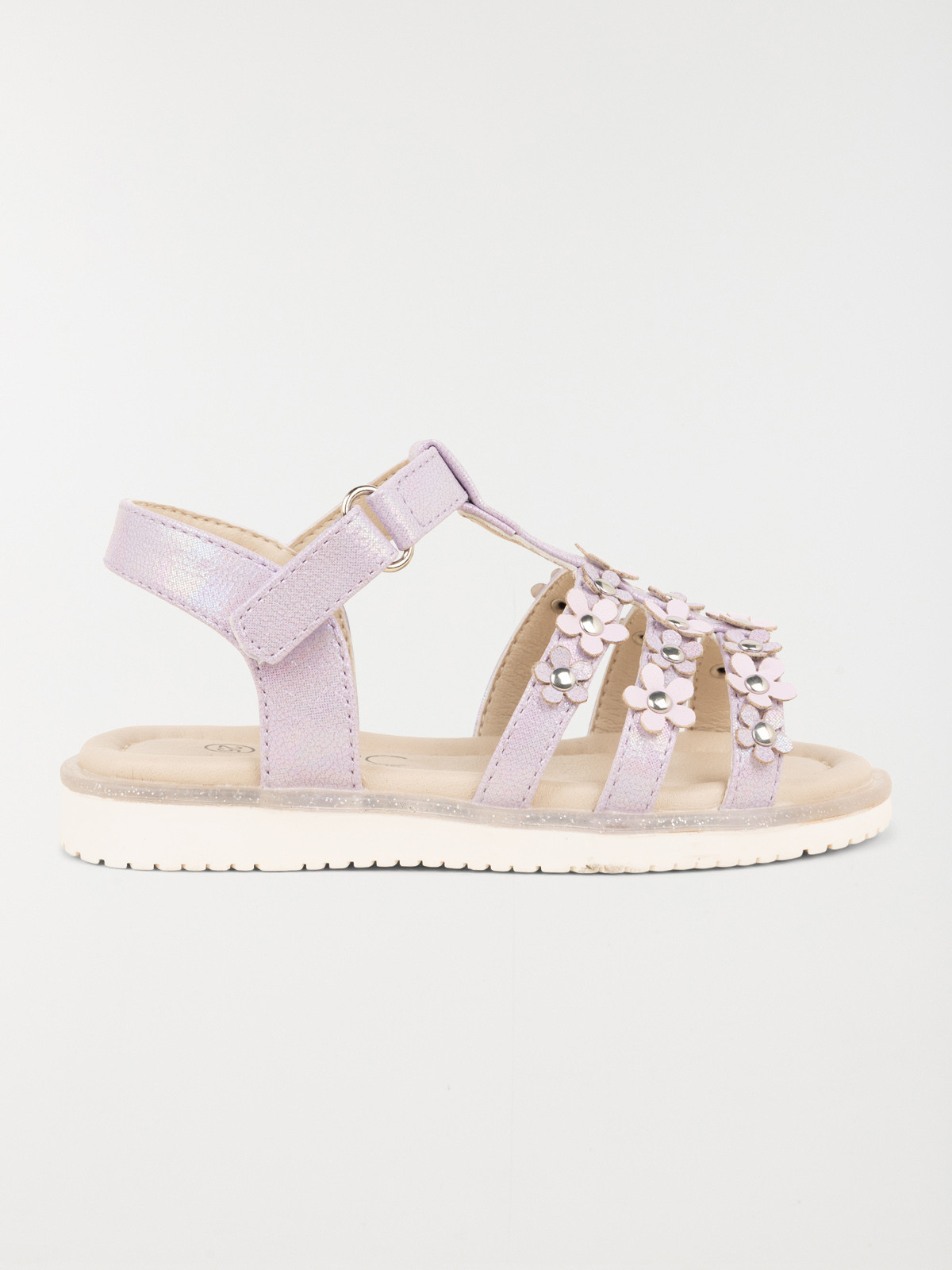 Sandales fleurs 3D lilas fille (24-30)