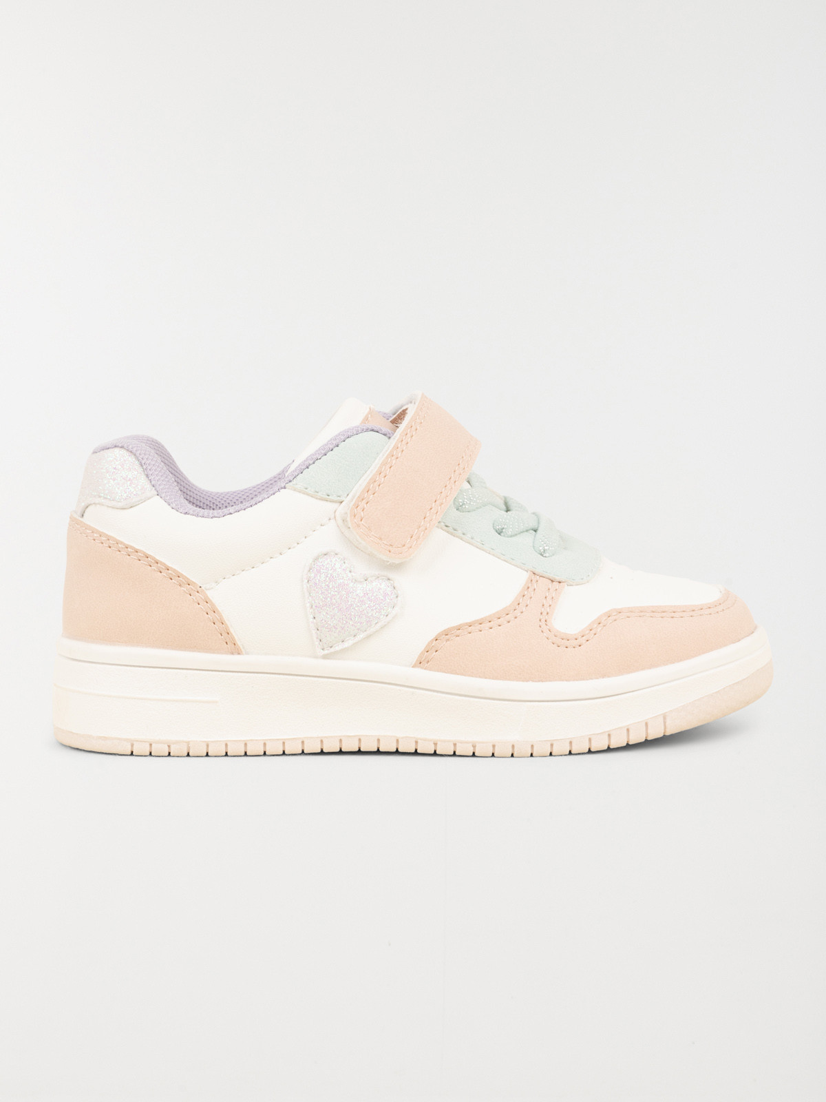 Baskets multicolores coeur fille (24-30)
