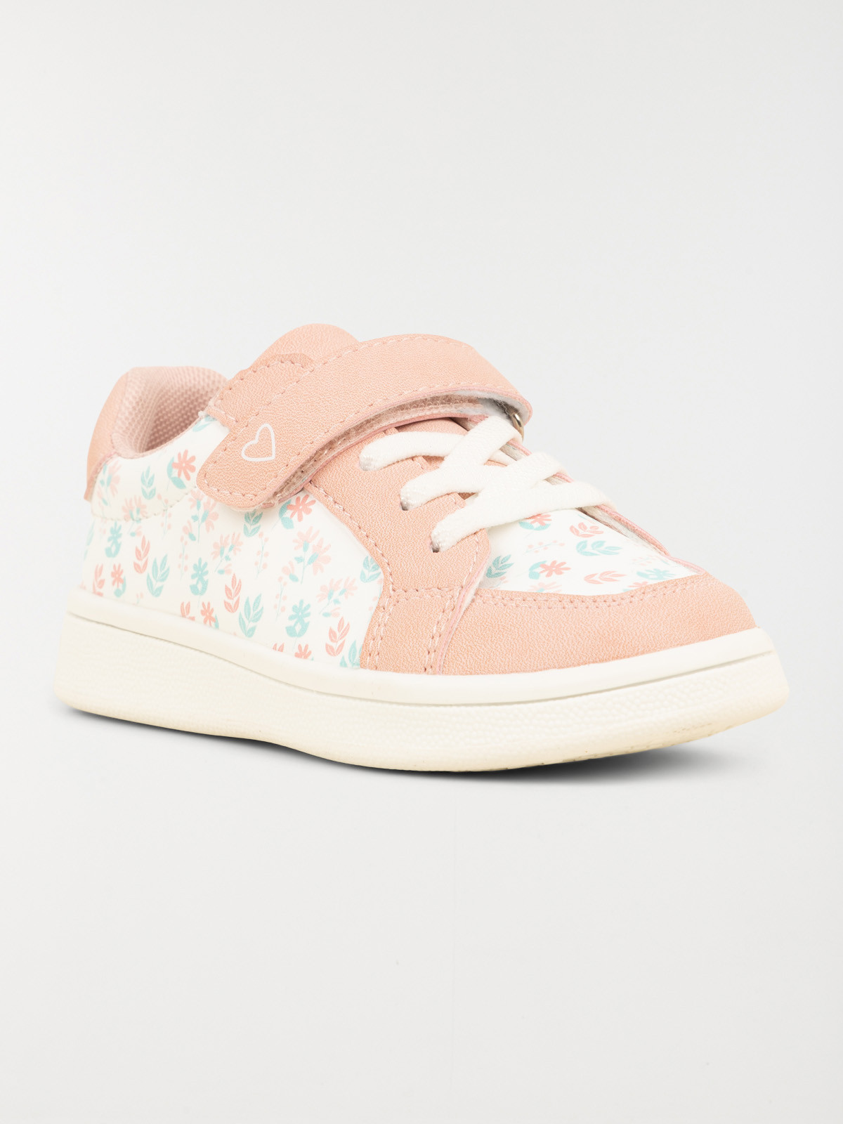Baskets fleuries roses fille (24-30)