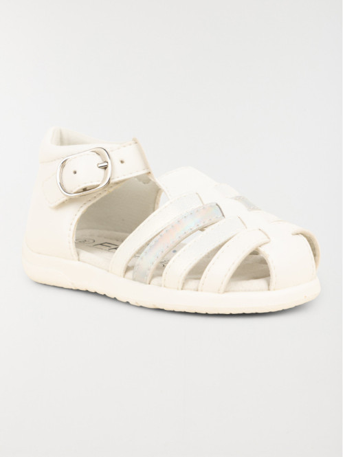 Sandales fermées blanches fille (18-23) Sandales fermées blanches fille (18-23)