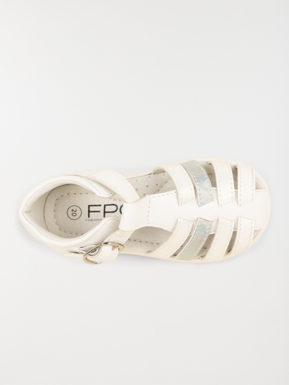 Sandales fermées blanches fille (18-23) Sandales fermées blanches fille (18-23)