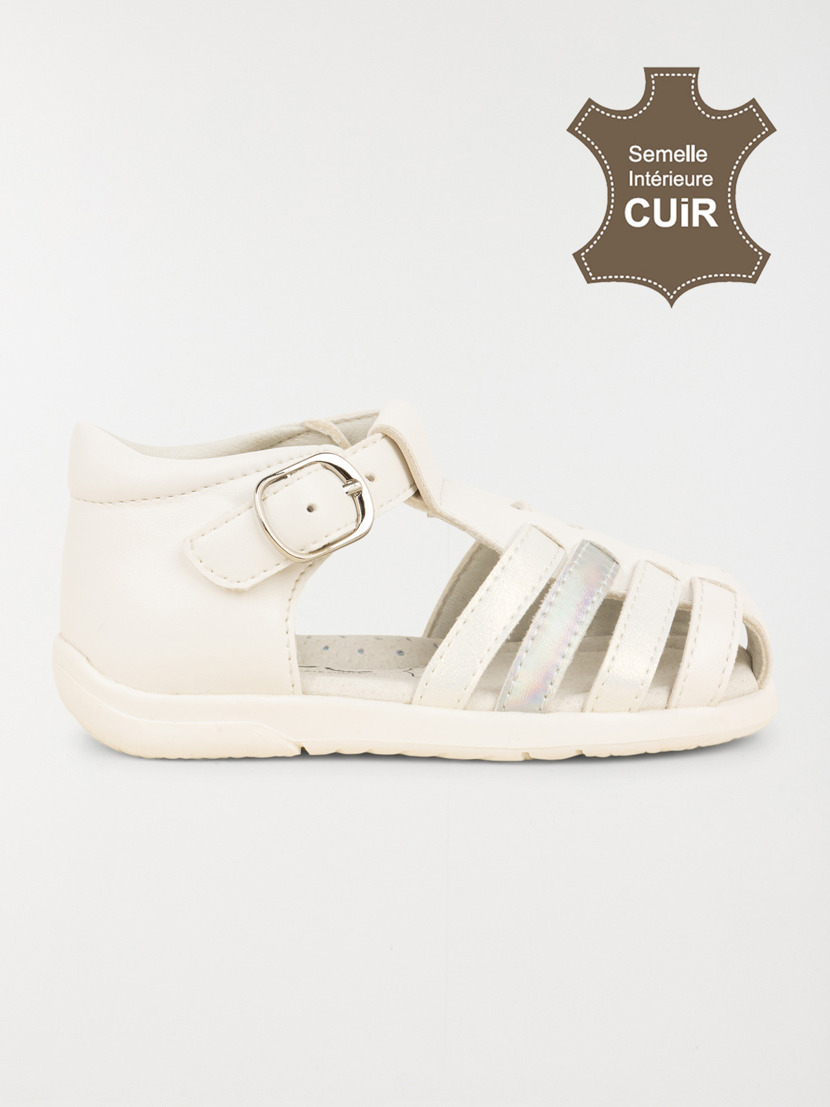 Sandales fermées blanches fille (18-23)